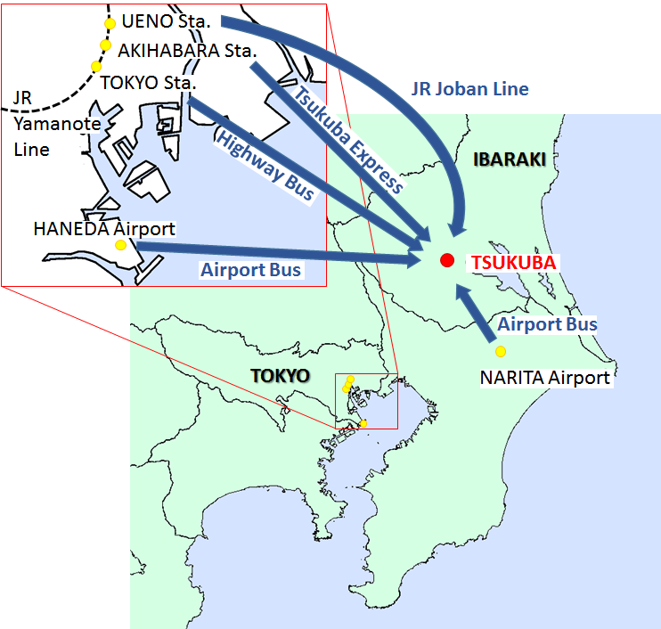 Route Map to Tsukuba